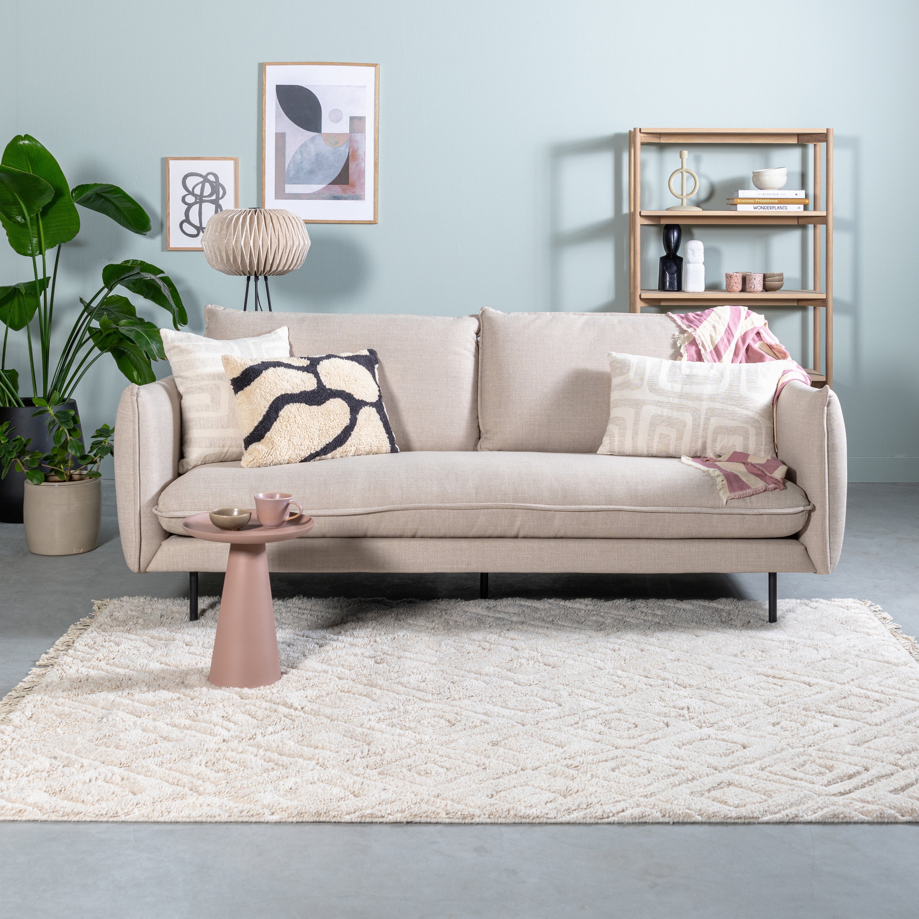 by fonQ Flora Sierkussen 40 x 60 cm - Zwart