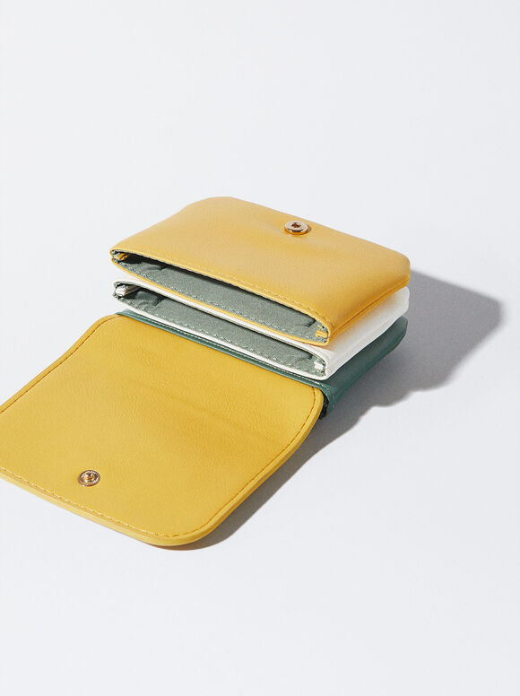 Porta-cartões tricolor - amarelo