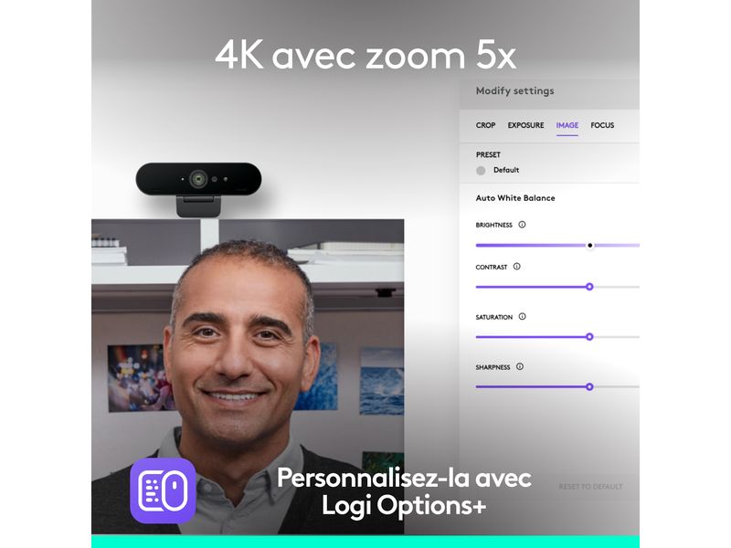 Logitech Webcam Brio 4K Ultra HD graphite Professionelle USB-Webcam mit 4K UHD, HDR und Windows Hello-Unterstützung