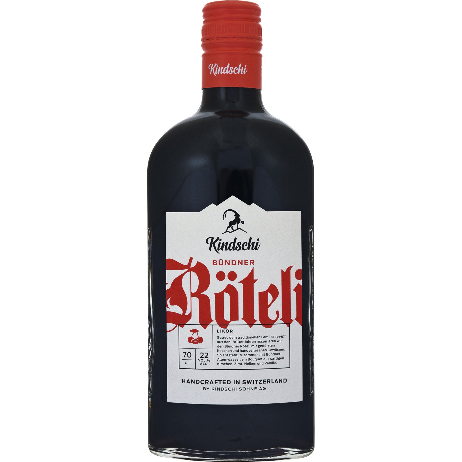 Kindschi Bündner Röteli Likör 70 cl