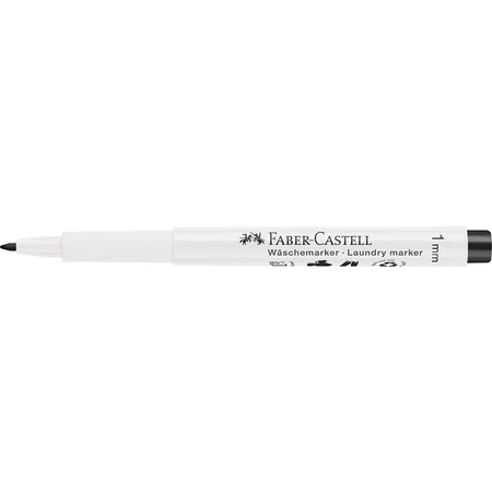 Faber-Castell Textilmarker, 1 mm Rundspitze, schwarz