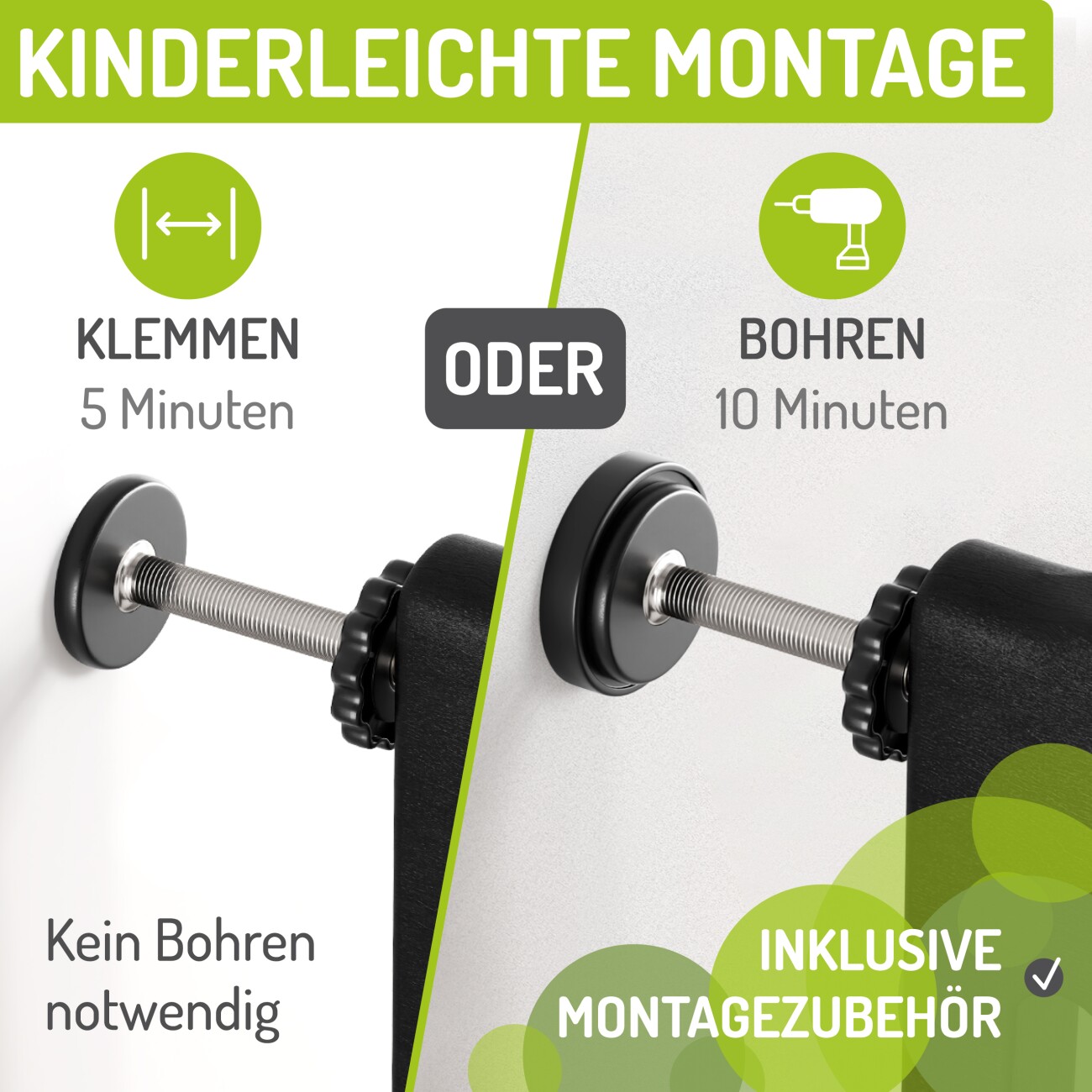 bomi Türschutzgitter Miko 63-111 cm Schwarz S