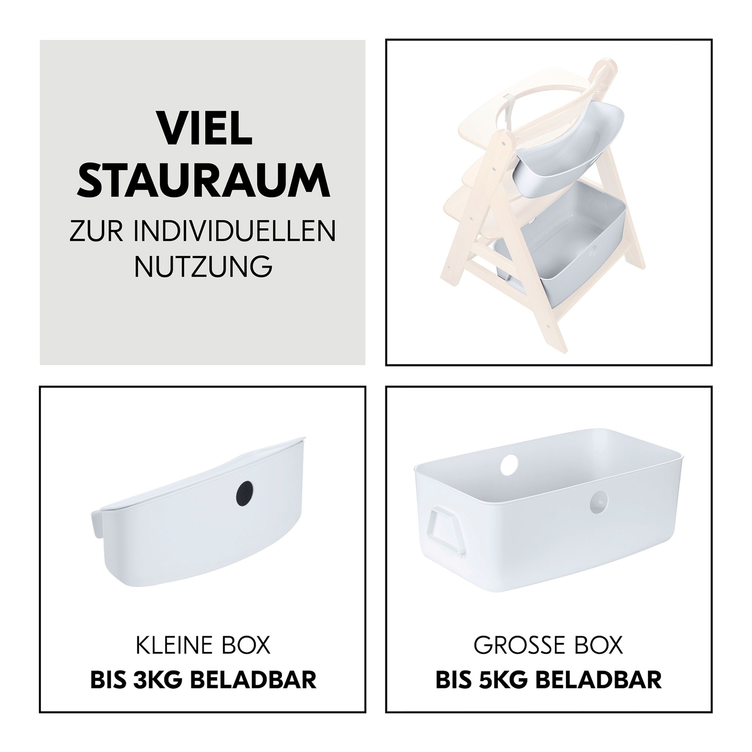 Hauck Aufbewahrungsboxen für Hochstuhl Alpha