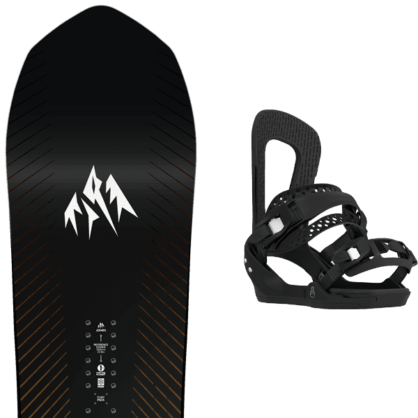 Pack snowboard JONES STRATOS + Fix