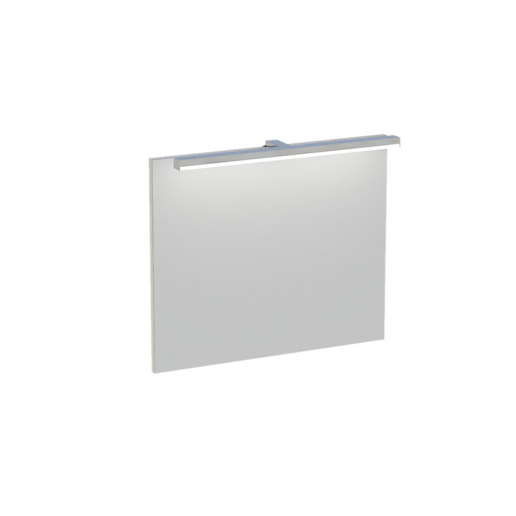 Miroir de salle de bains lumineux LED aspect chêne naturel 60 cm, Calao