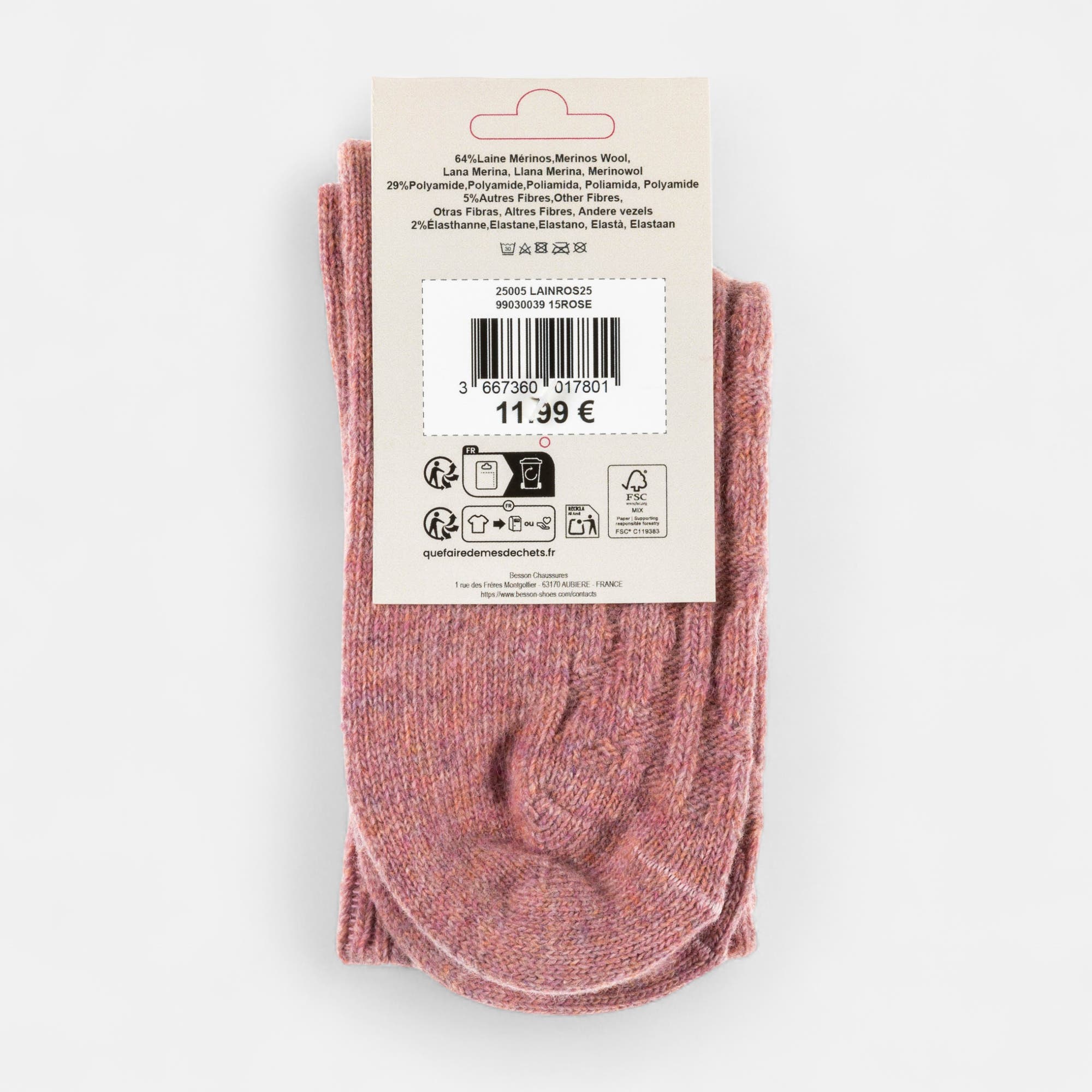 Chaussettes Femme rose