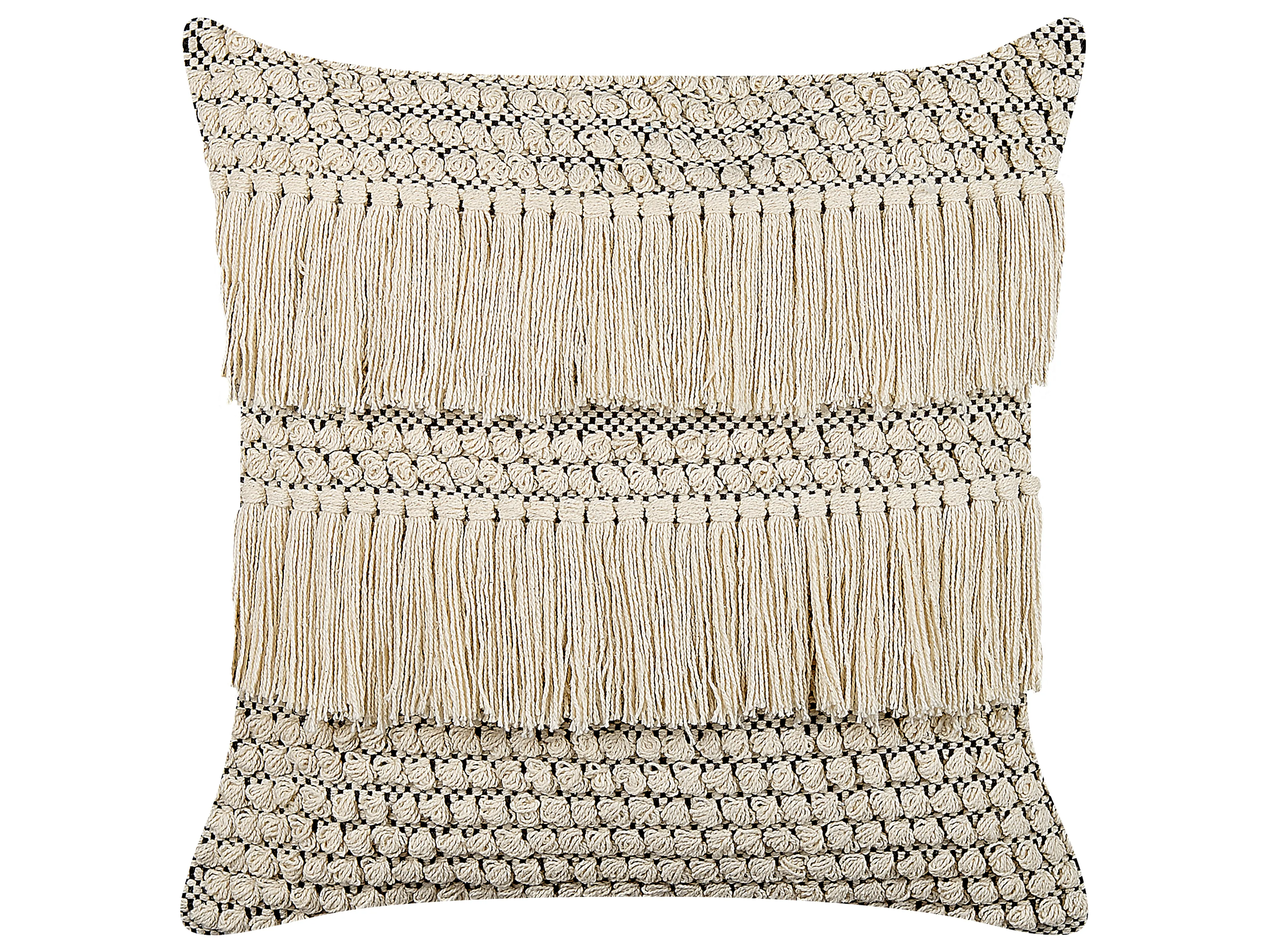 Set van 2 sierkussens IRESINE Katoen 45 x 45 cm Beige geometrisch patroon