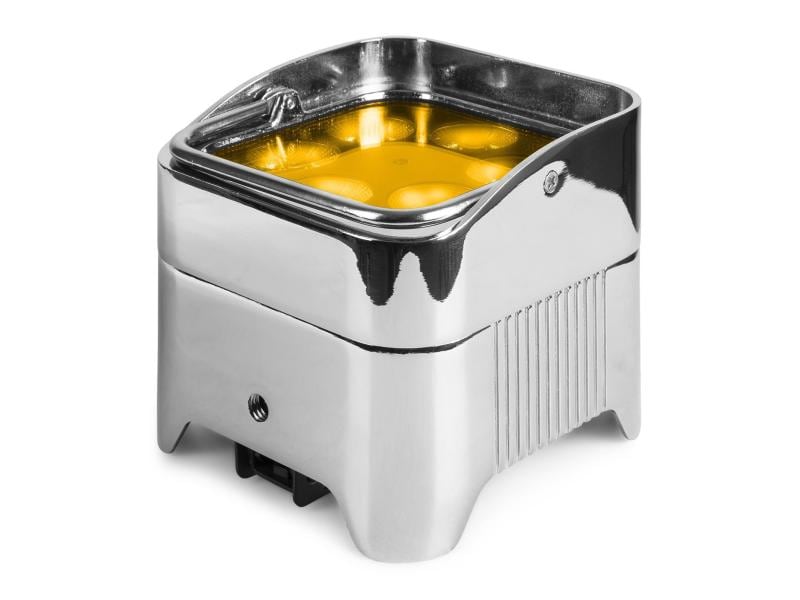 BeamZ Bodenstrahler BBP96SC Uplight Par Chrom Akkubetriebener LED-Bodenstrahler 6x 12W