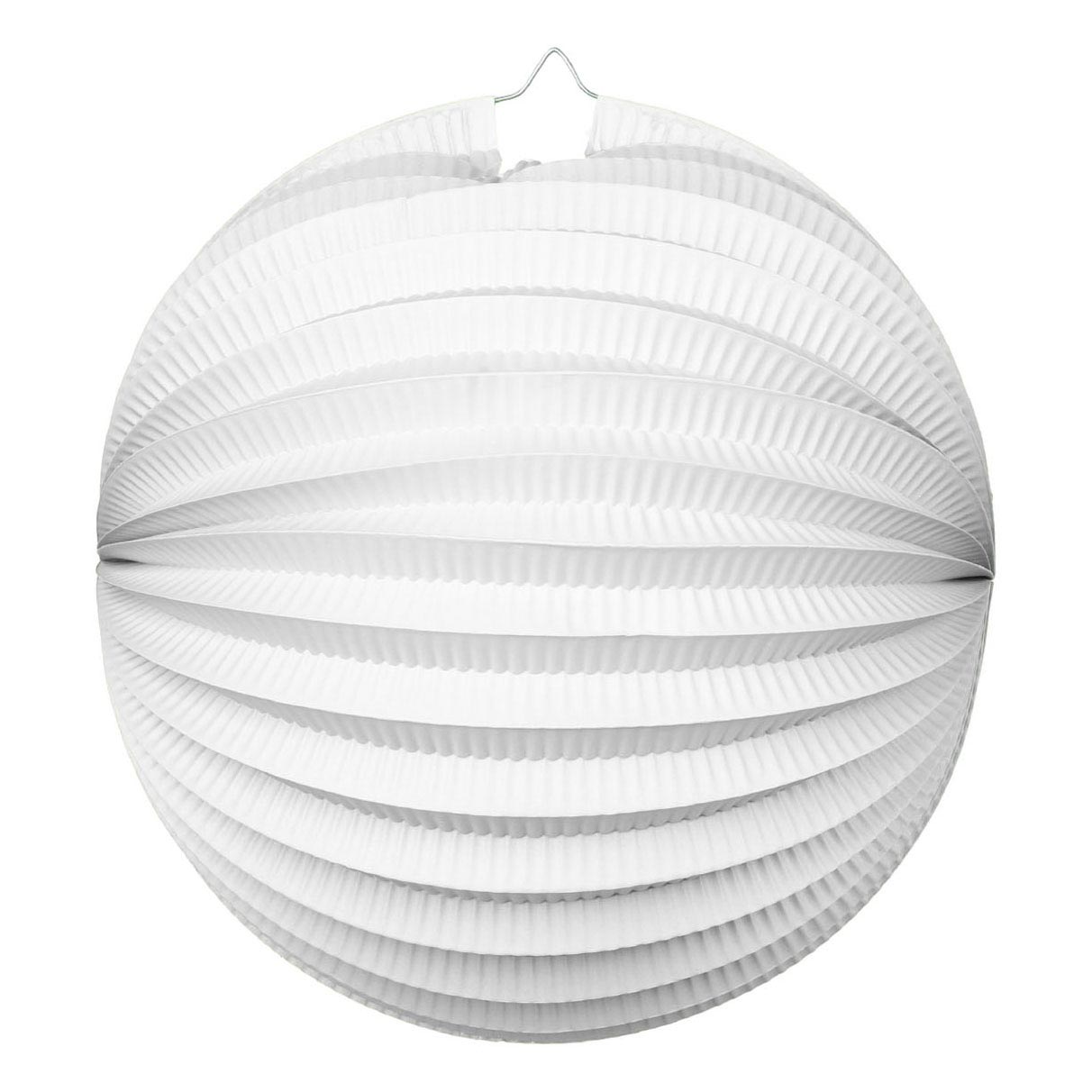 Papieren Lantaarn Rond Wit, 25cm