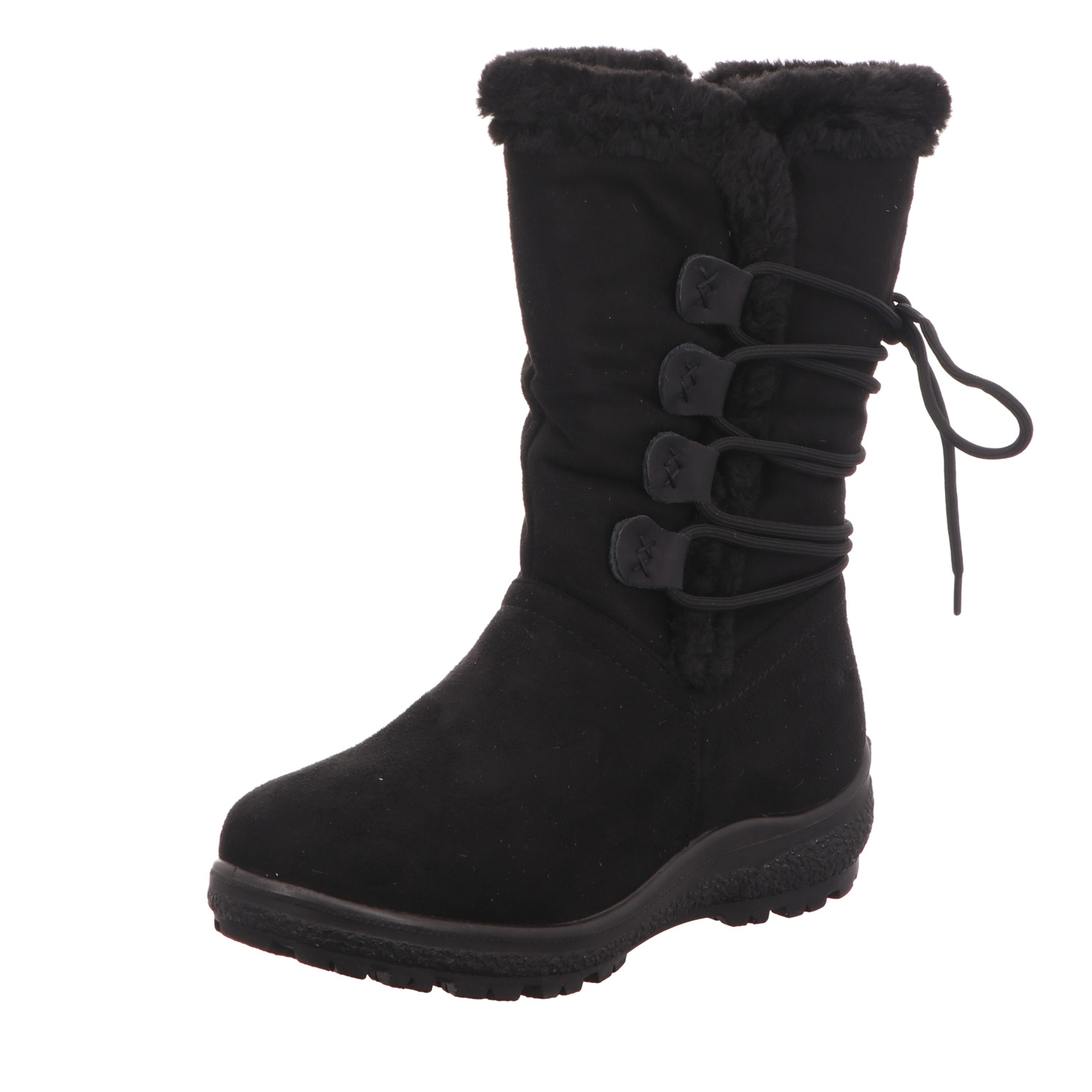 Donna Andrea Damen-Stiefelette mit Warmfutter Schwarz