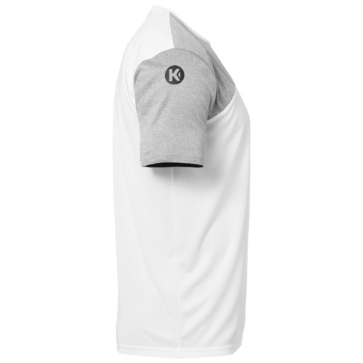 Camisa Core 2.0 em tons de branco e cinza escuro Kempa