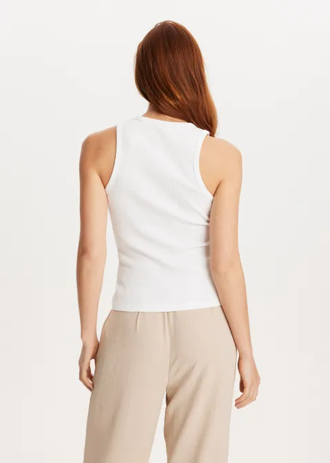 Singlet met logo wit (WIT)