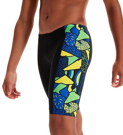 Speedo Bådebukser - Allover Panel Jammer - Sort/Bl?