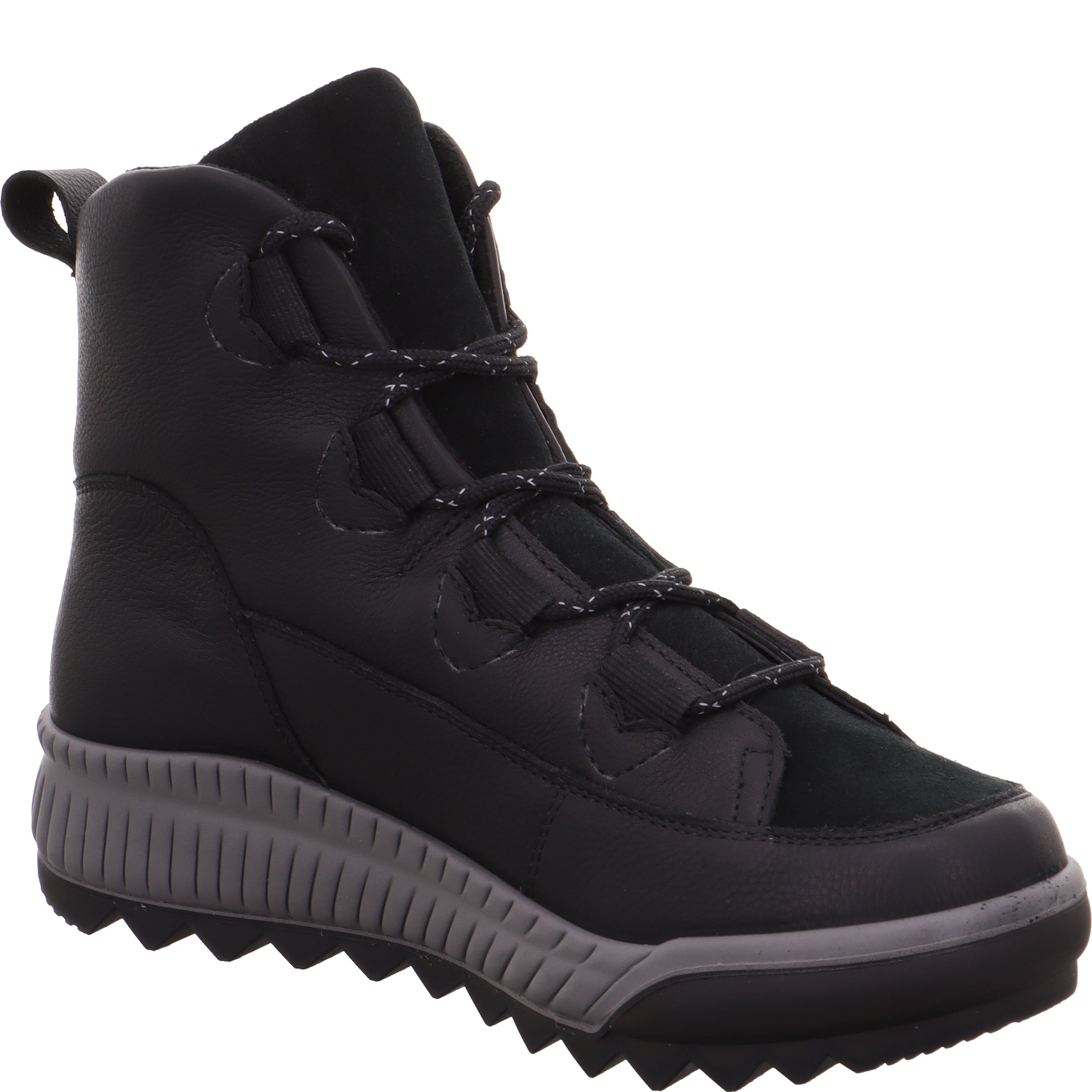 legero TIRANO Damen  Schnürboots mit Schnürung - Farbe: Schwarz - Größe: 39