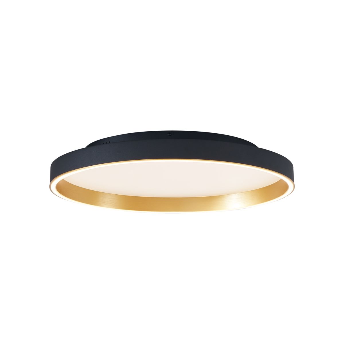 Design plafondlamp zwart met goud 60cm incl. LED 3-way switch - Ingo