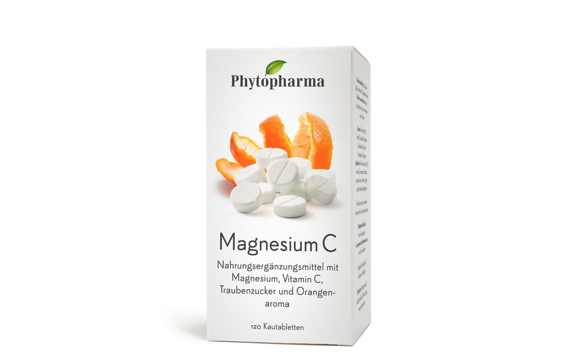 Magnesium C Orange 120 KautablettenNahrungsergänzungsmittel mit Magnesium und Vitamin C
