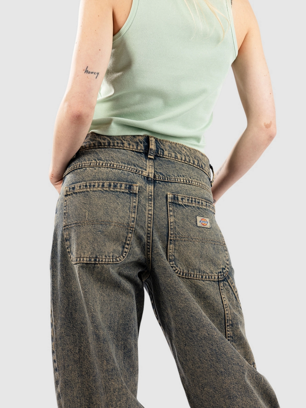 Dickies Herndon Jeans yellow fade indigo