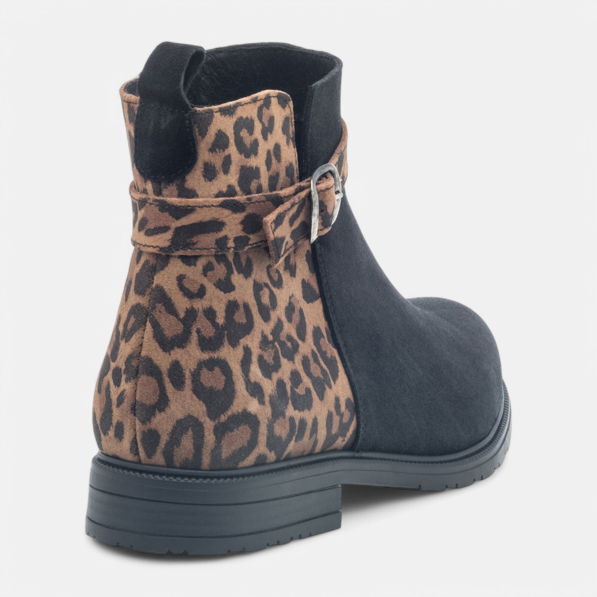 Bottines Femme en cuir noir
