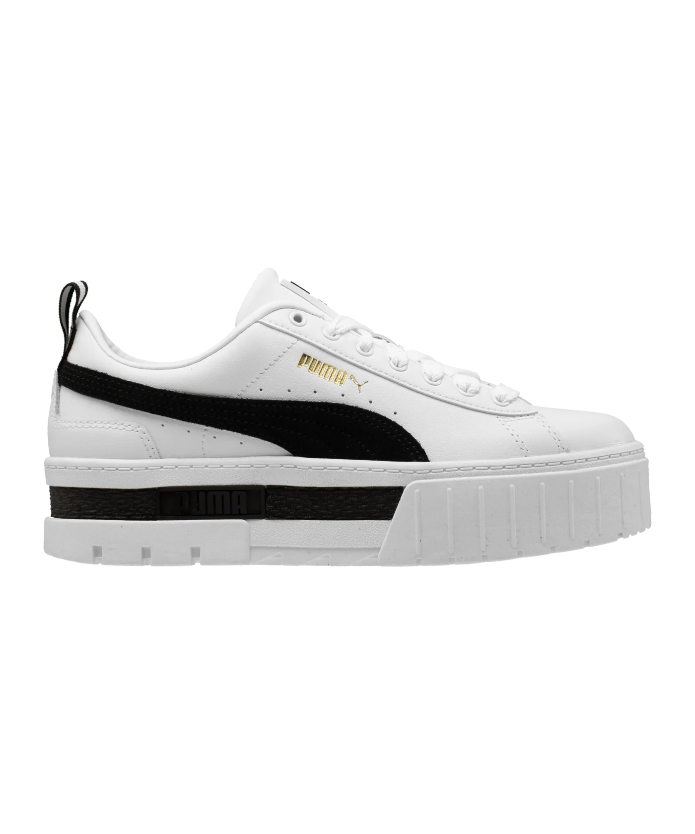 PUMA Mayze Leather Damen Weiss Schwarz F01