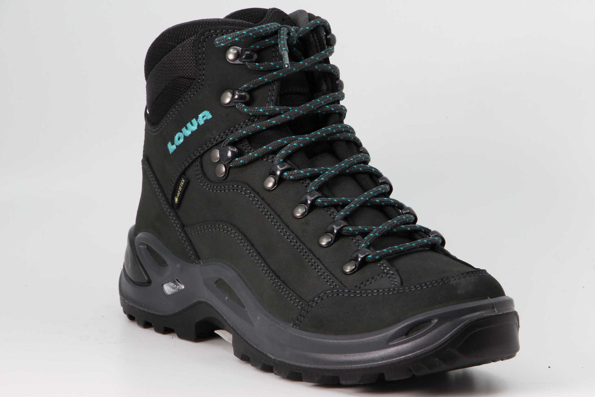 Lowa Renegade EVO GTX Mid WIDE asphalt / türkis