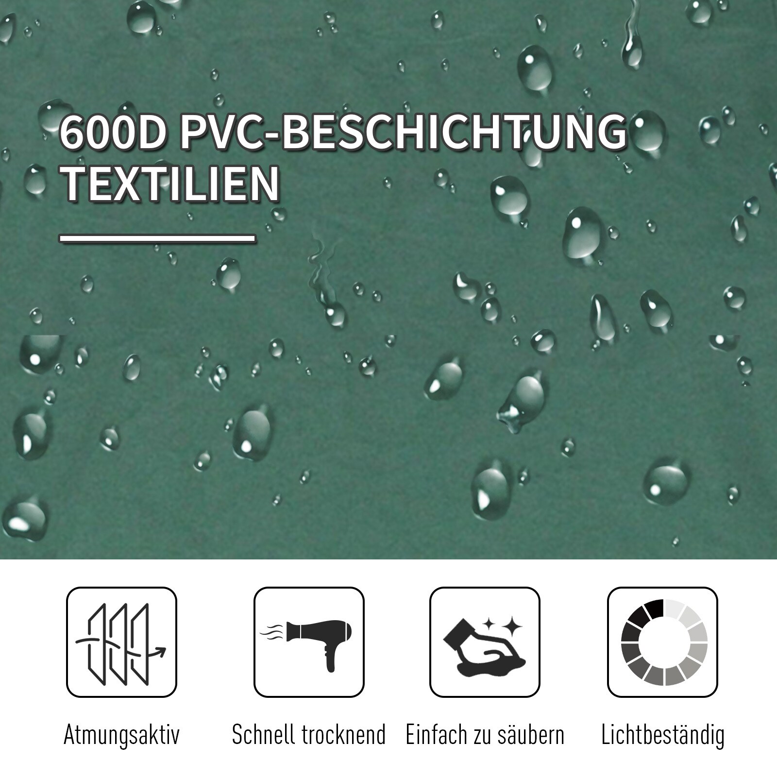 Outsunny Feldbett mit Tragetasche 193L x 125B x 40H cm