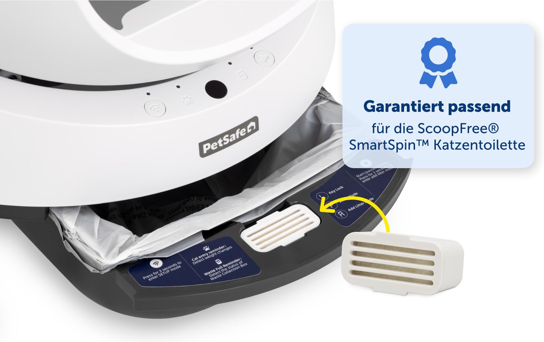 Ersatzfilter ScoopFree SmartSpin zur Desodorierung 2 StückErsatzfilter zur Geruchsreduzierung für die Katzentoilette