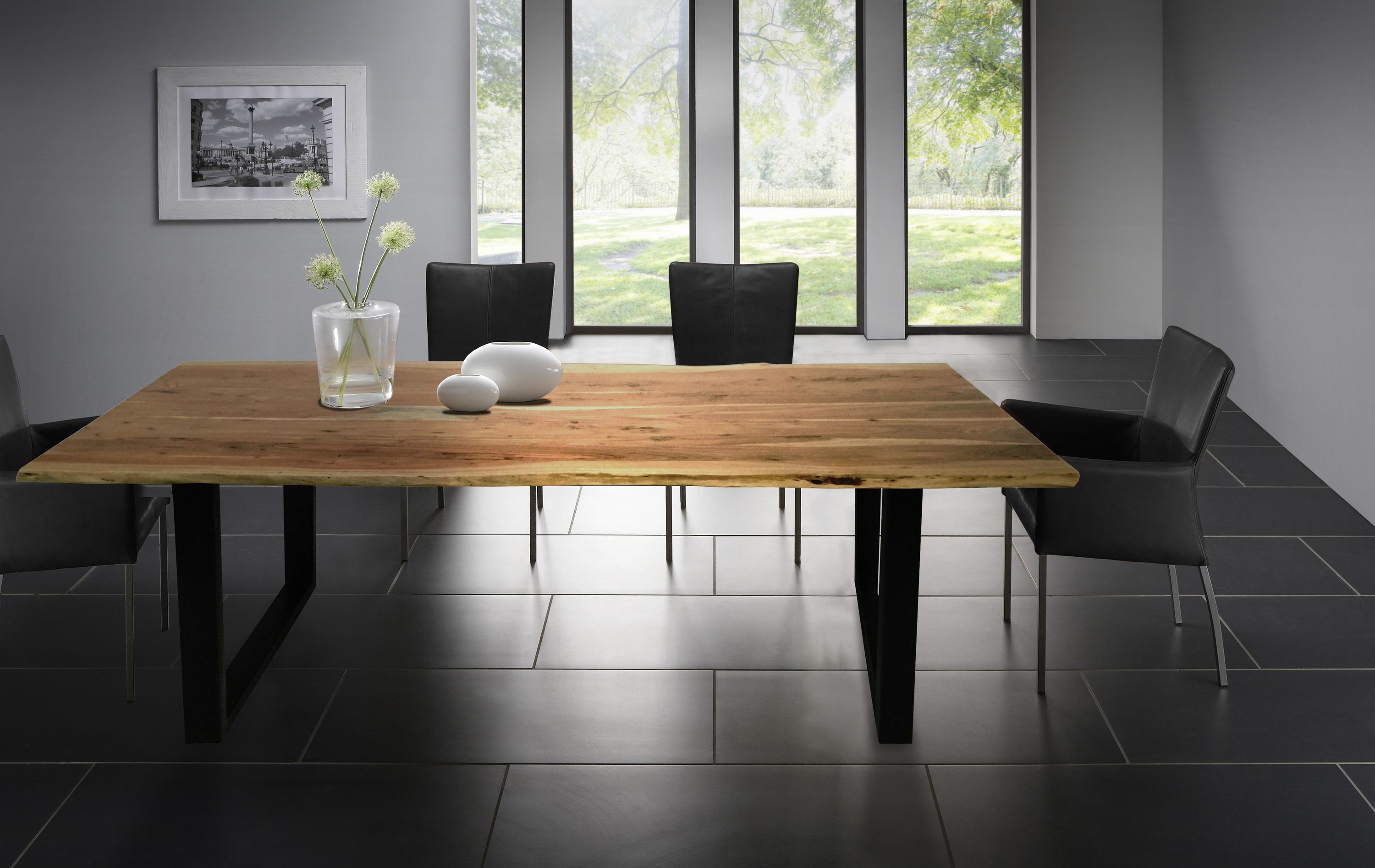 Tisch 180x100 Akazie Metall Esstisch Speisetisch Küchentisch Esszimmer Küche