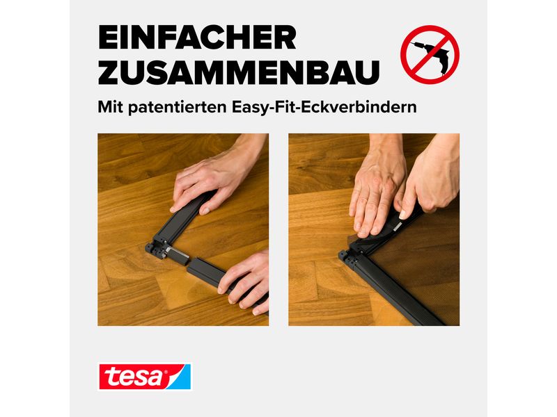 tesa Fliegengitter Insektenschutz Alu Comfort Tür 1 x 2.2m Insektenschutz für Türen
