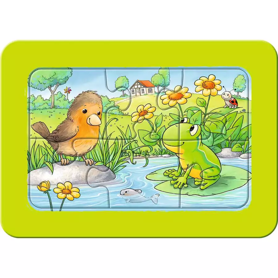 Ravensburger My first Puzzle - Rahmenpuzzle Kleine Gartentiere, 3x6 Teile