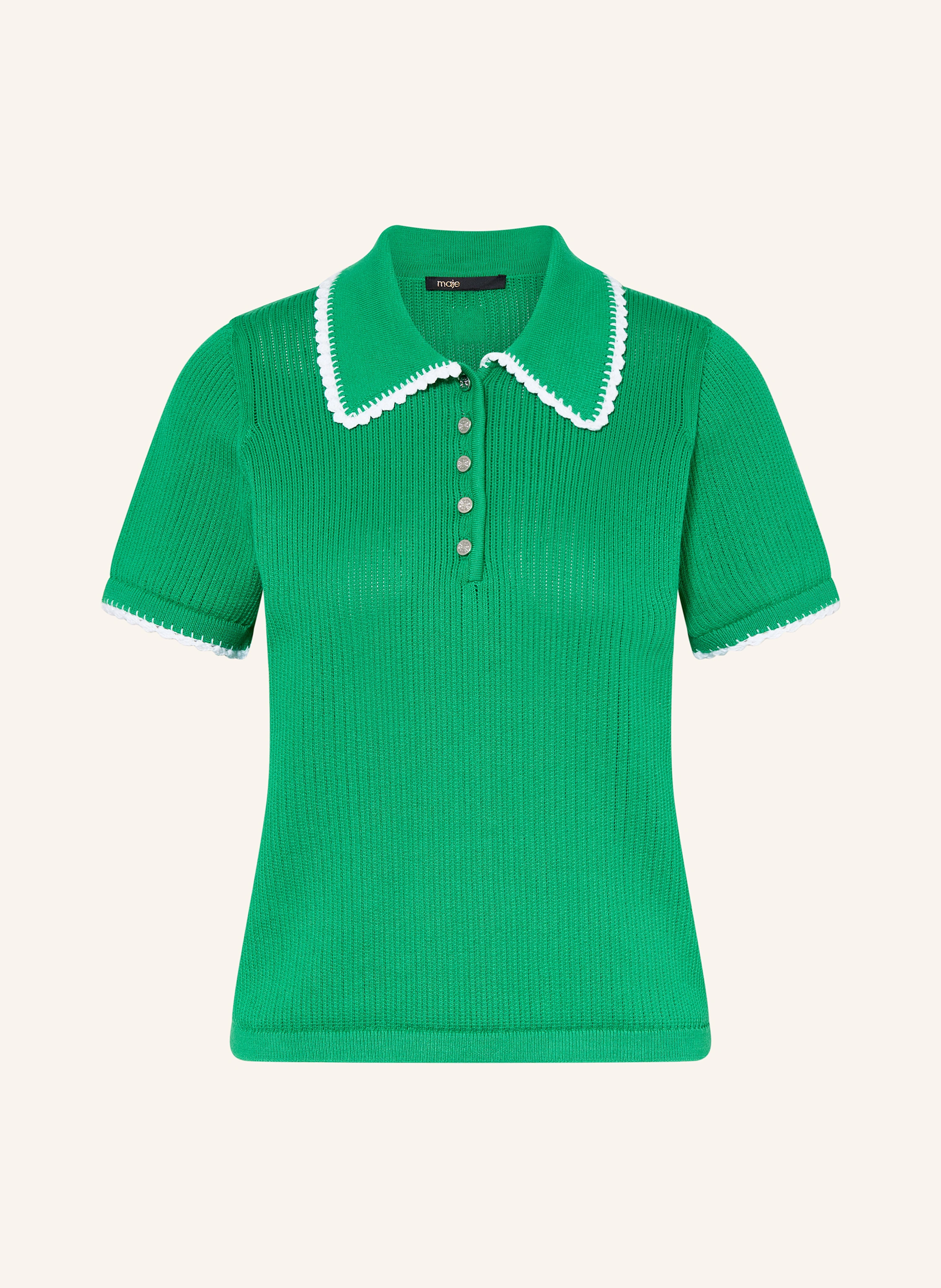 maje Strick-Poloshirt