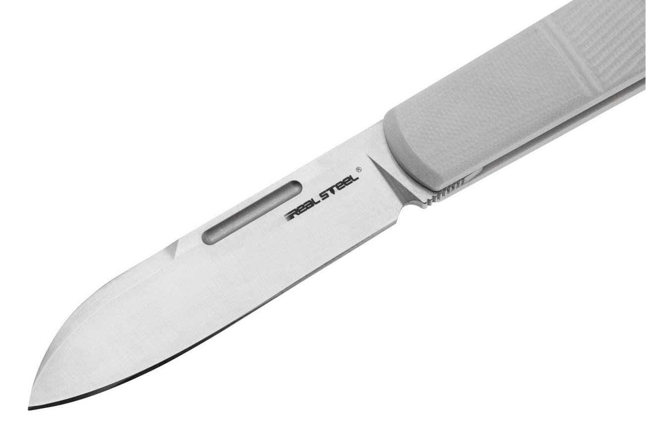 Real Steel Barlow RB5, 8021I Droppoint N690, Ivory G10, slipjoint zakmes