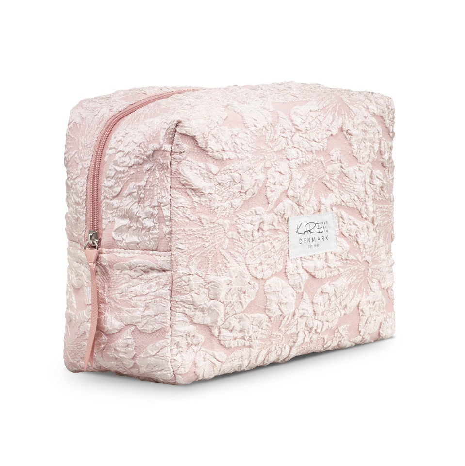 Karen - Toiletry Bag Pink Brocade - Toilettaske
