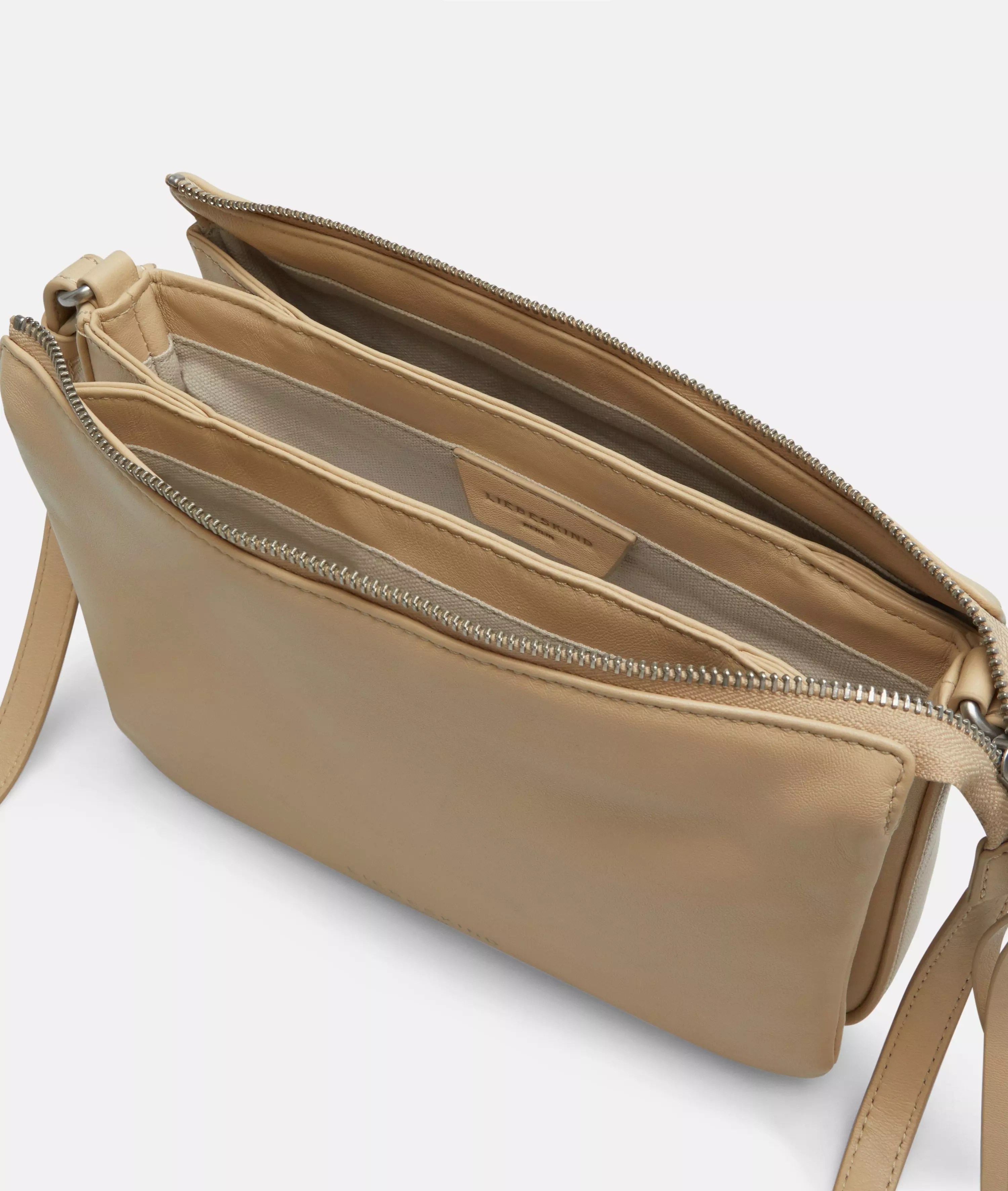 Crossbody Spacious shoulder bag made from soft sheepskin