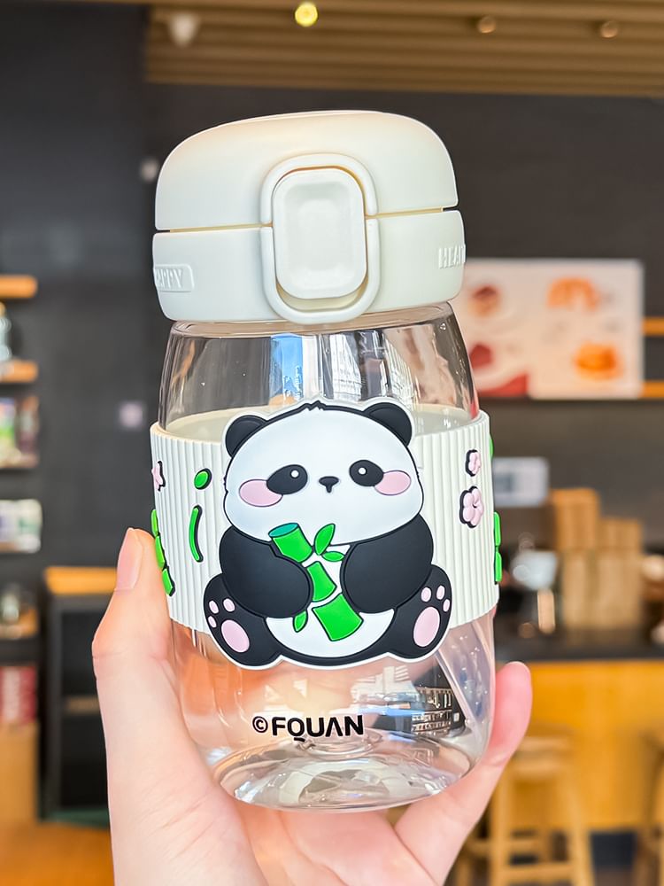 Choyce - Panda Plastic Drinkfles met Rietje (Diverse Designs)