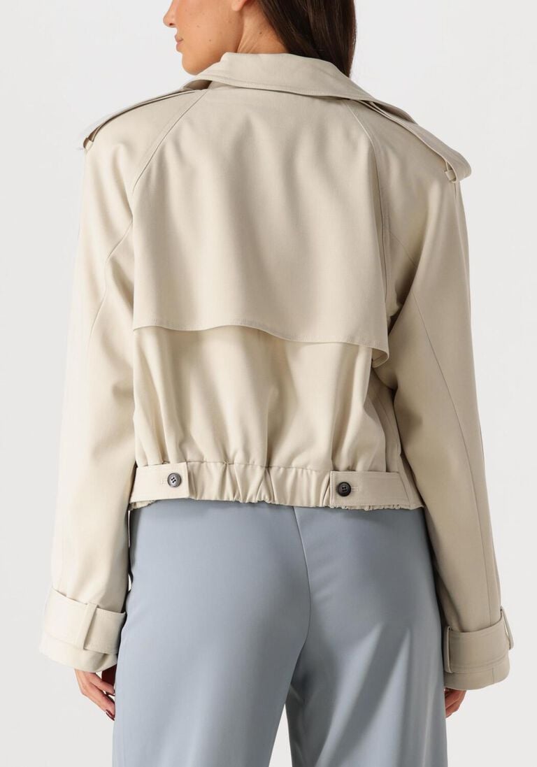 beige gestuz trenchcoats gzedina short jacket