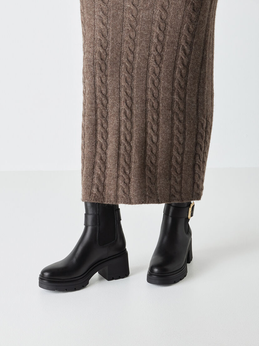 Leren Chelseaboot - zwart