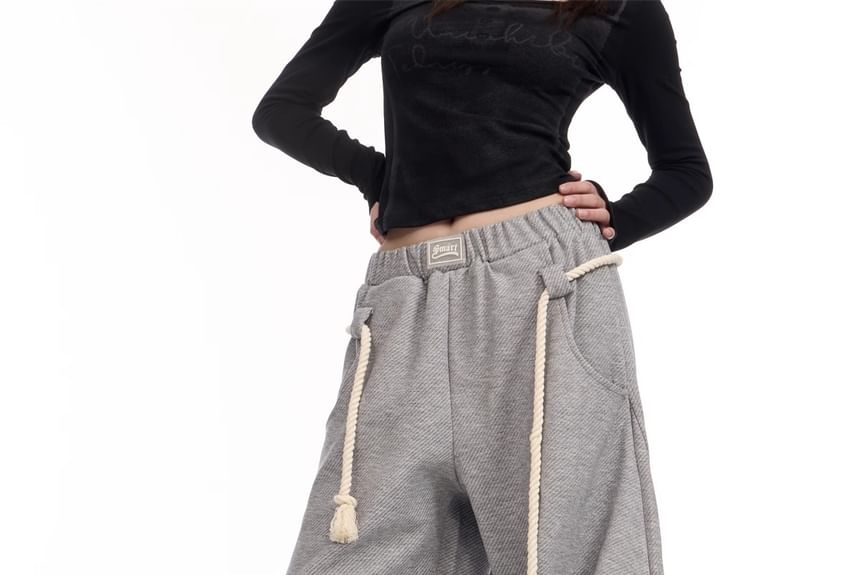 rinkoplan - Hoge taille effen wijde broek