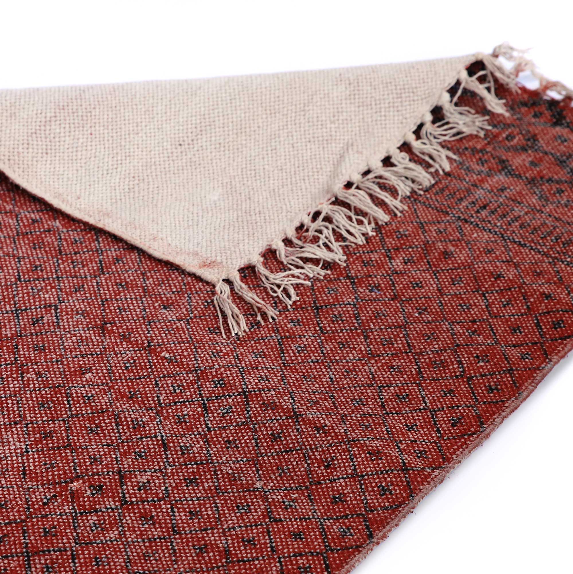 Mini-Rug 'Laya', handbedruckt, B 90 cm, L 60 cm von fischer's lagerhaus