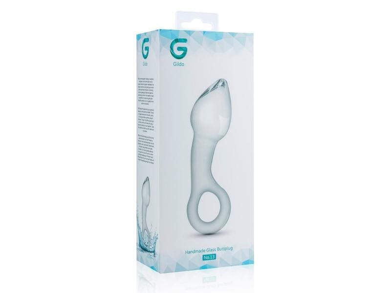 Glass Glass Prostate Plug No. 13 Transparenter Buttplug aus Glas für die Prostatastimulation