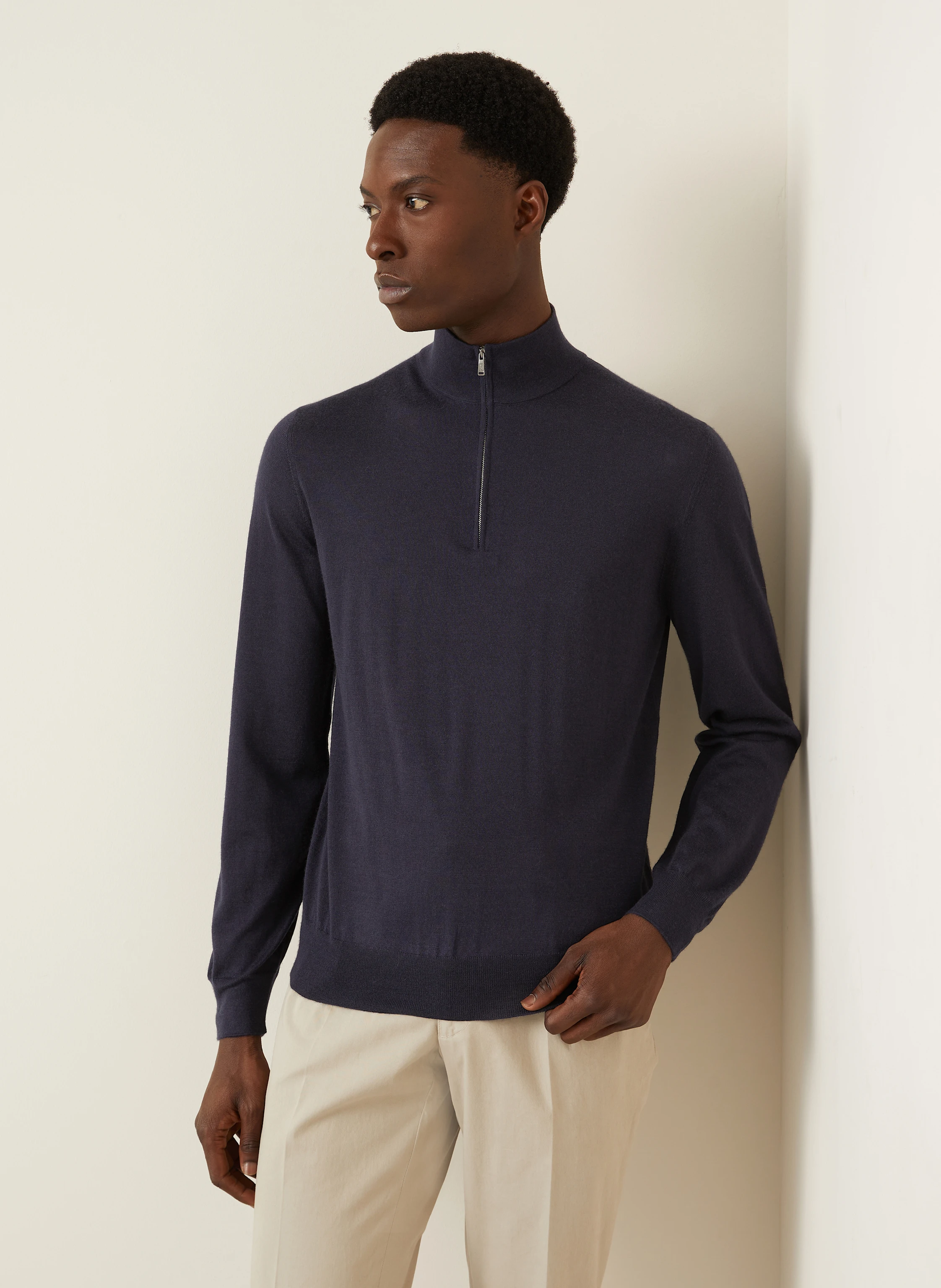 FIORONI Cashmere-Troyer mit Seide