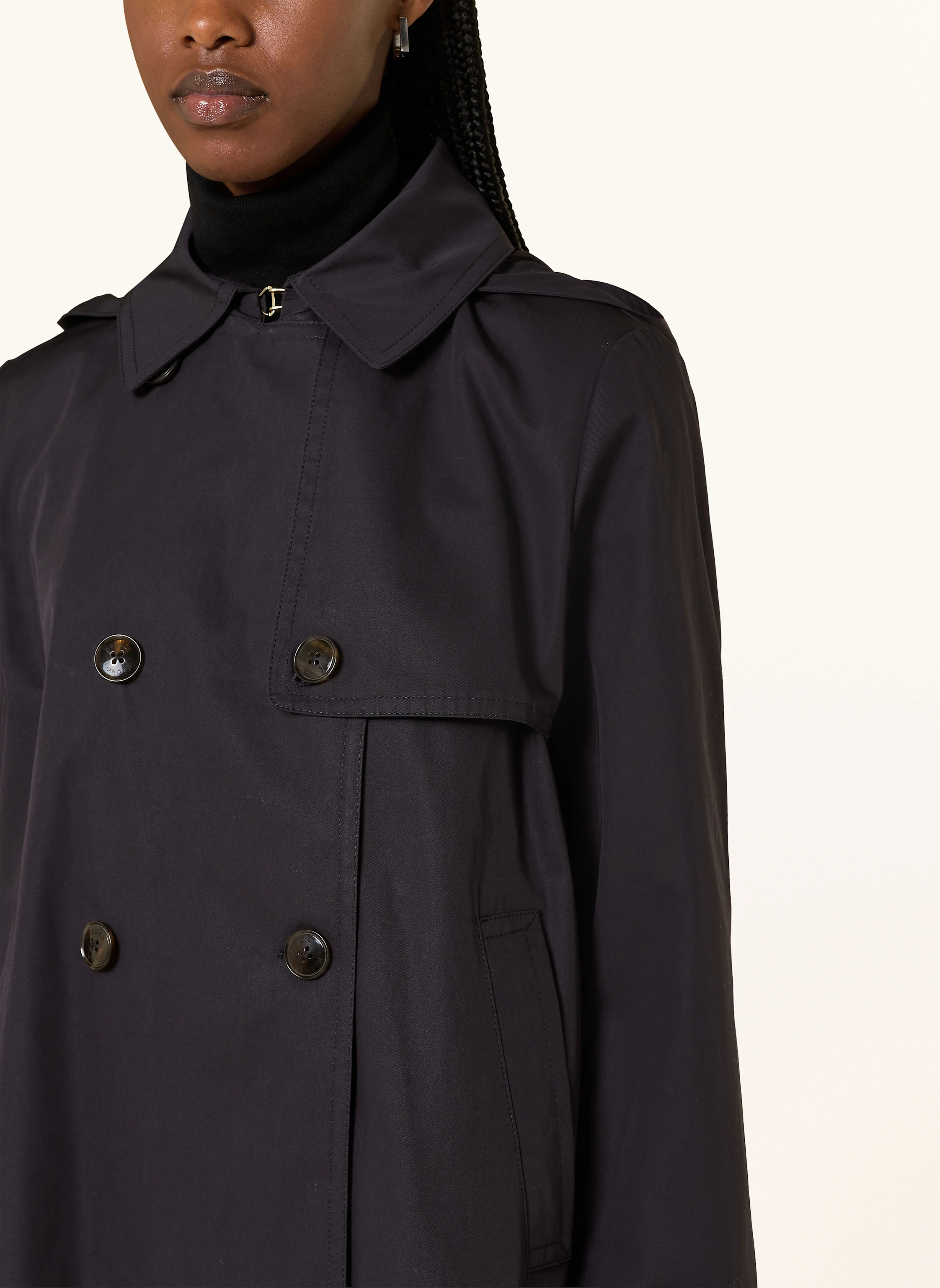 HERNO Trenchcoat mit abnehmbarer Kapuze