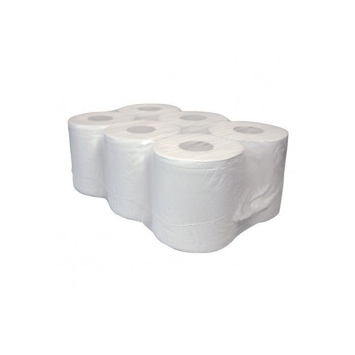 Poetspapier MIDI Uit assorti nu ART 119028 6st Midi rollen Cellulose WIT 1 laags  6 rollen per pak (119030)