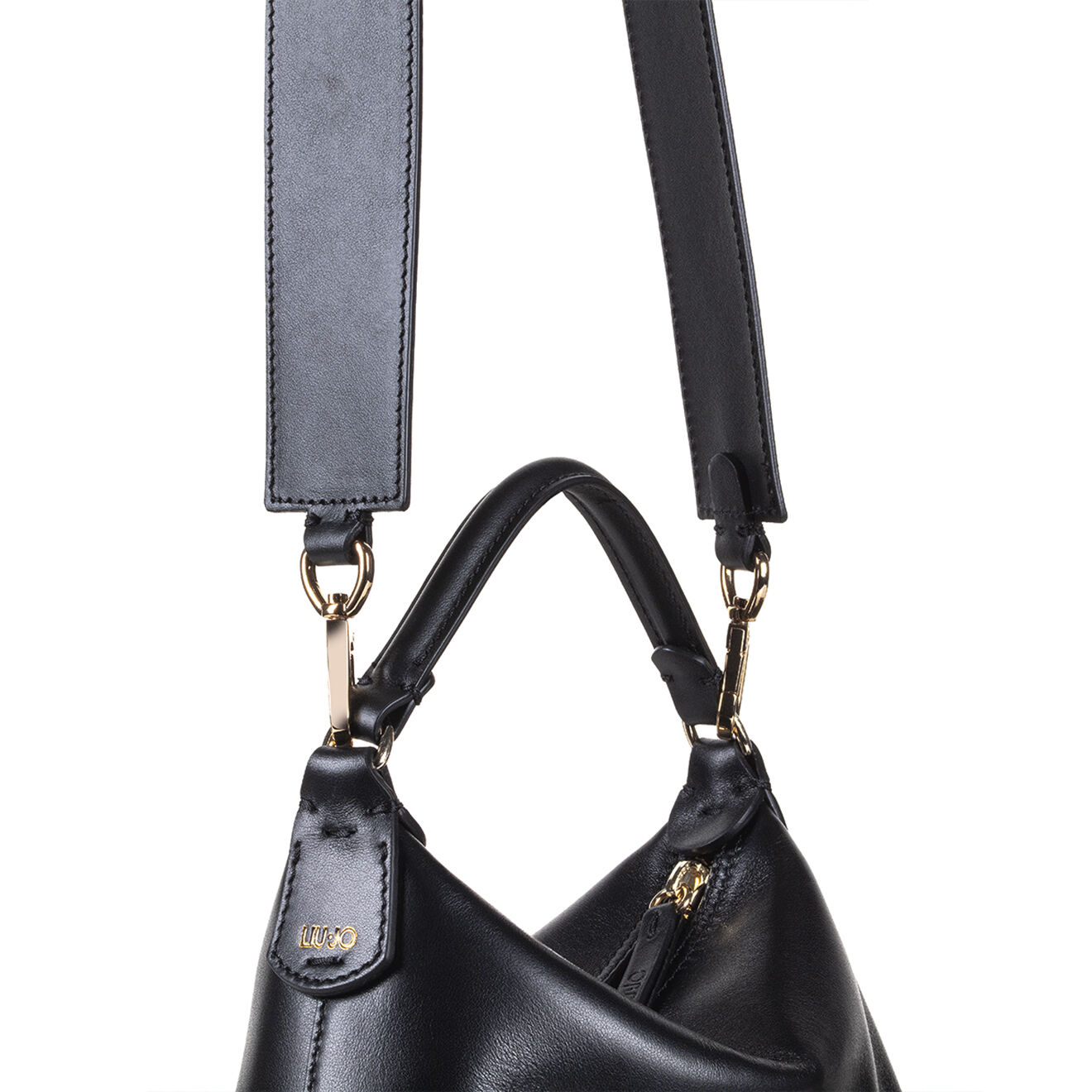 Leonie Hanne x Liu-Jo Sac à main en Cuir Mini Hobo Leonie Hanne X Liu Jo noir - 13x19x7.5 cm