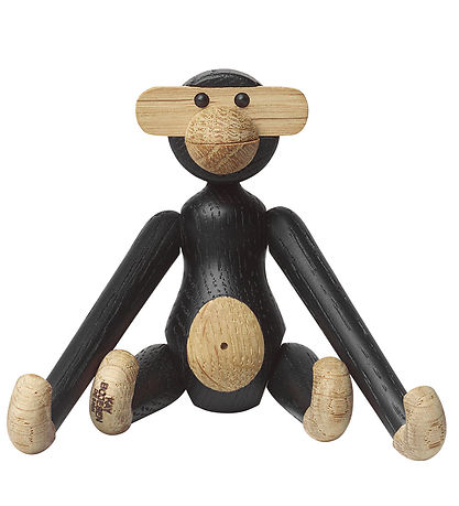 Kay Bojesen Holzfigur - Affe - 10 cm - Mini - Dunkel gebeizt Eic