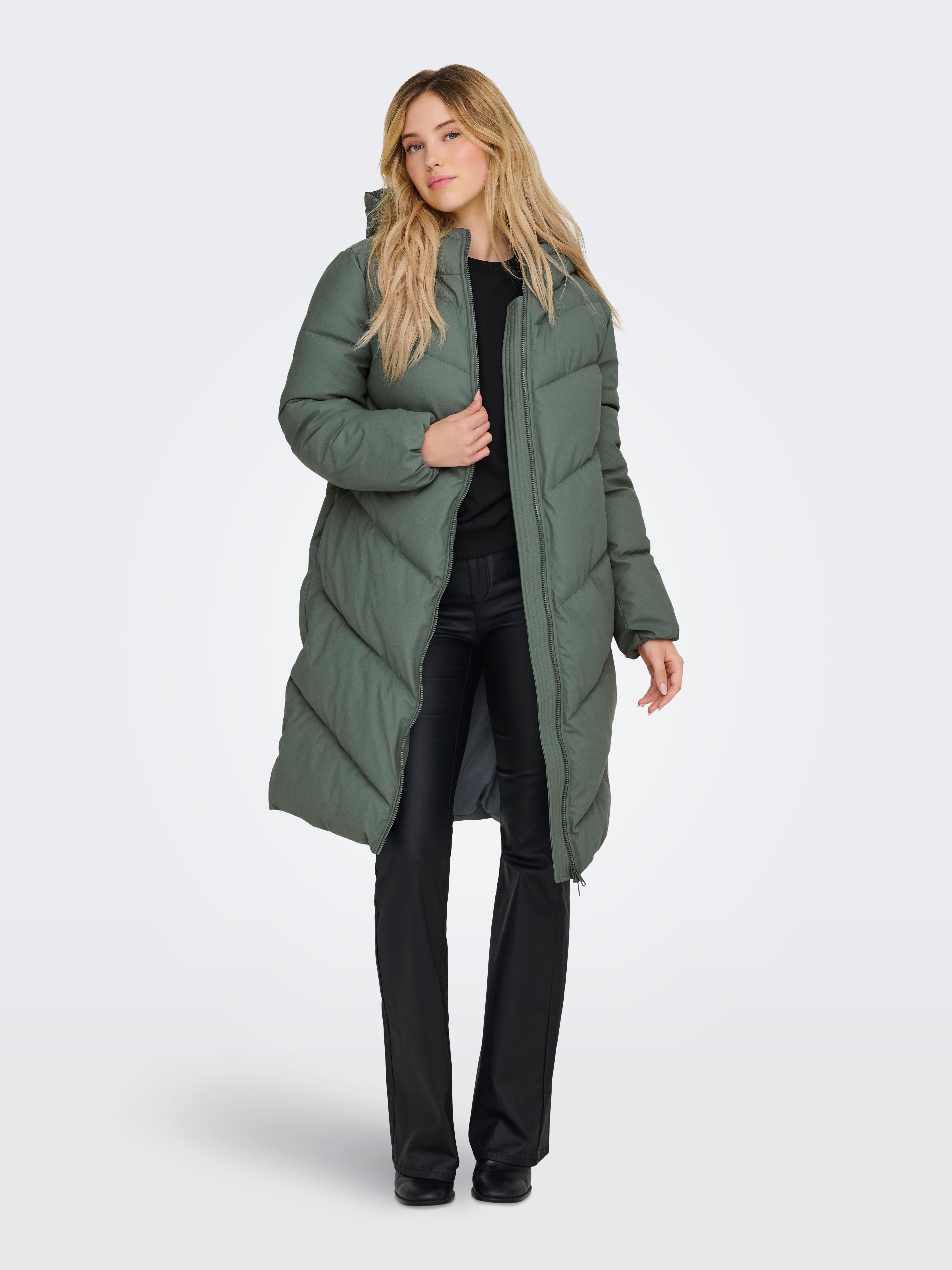 JDYULRIKKA Steppmantel Balsam Green