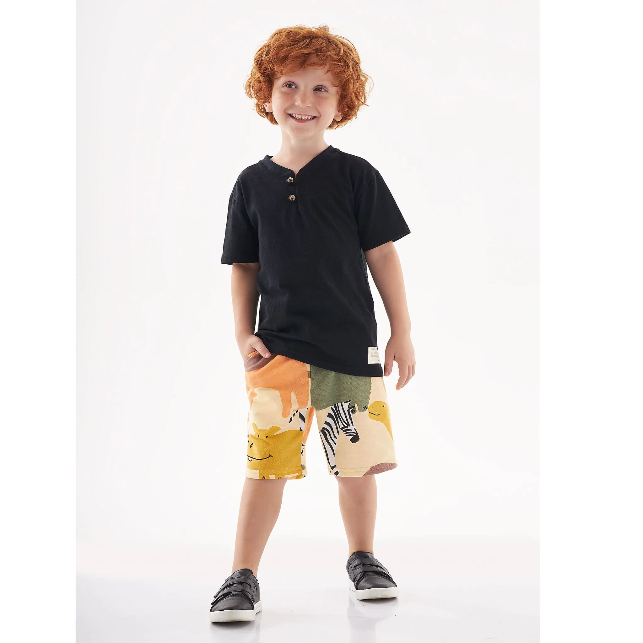 Up Baby Ensemble 2 Pièces Imprimé Safari 2-8ans