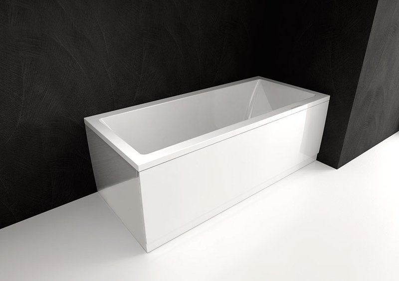 Polysan Plain badpaneel rechts 170x59cm wit