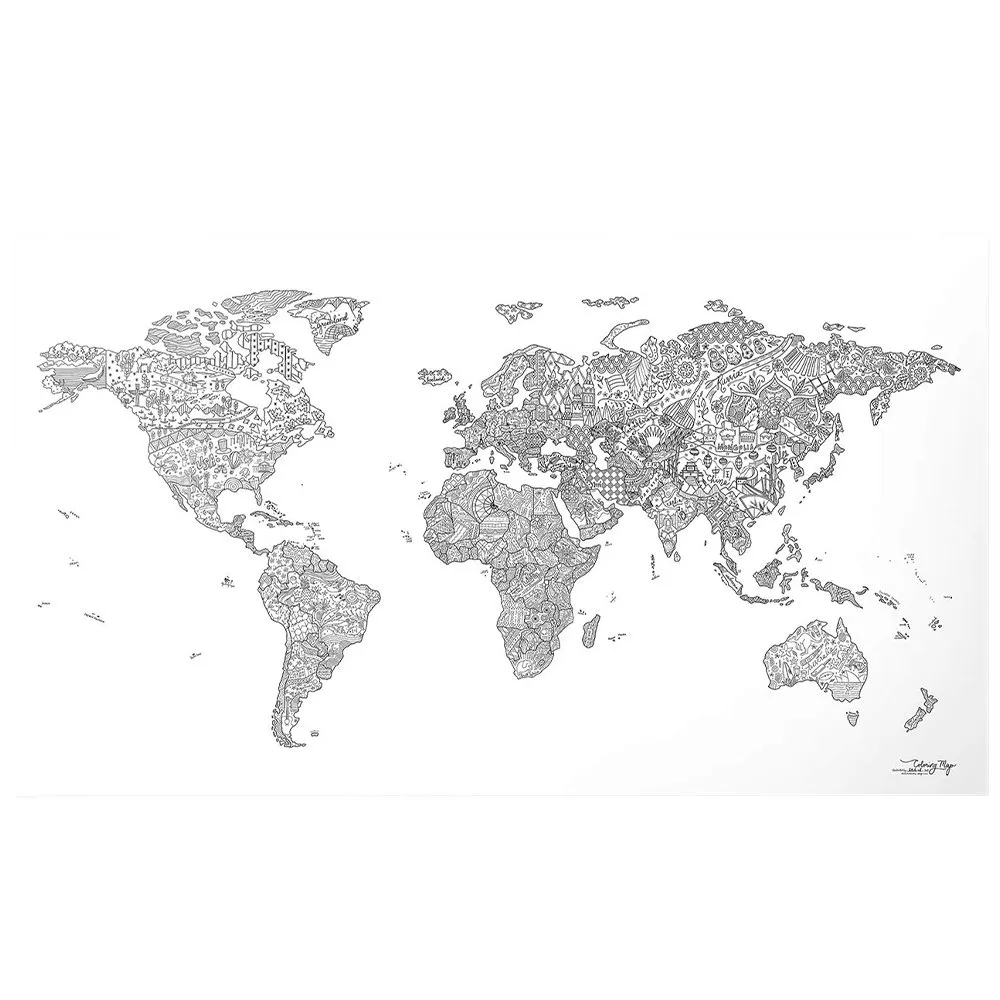 Awesome maps Coloring Karte
