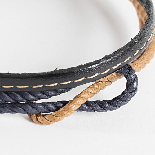Bracelet Bleu Marine Beige