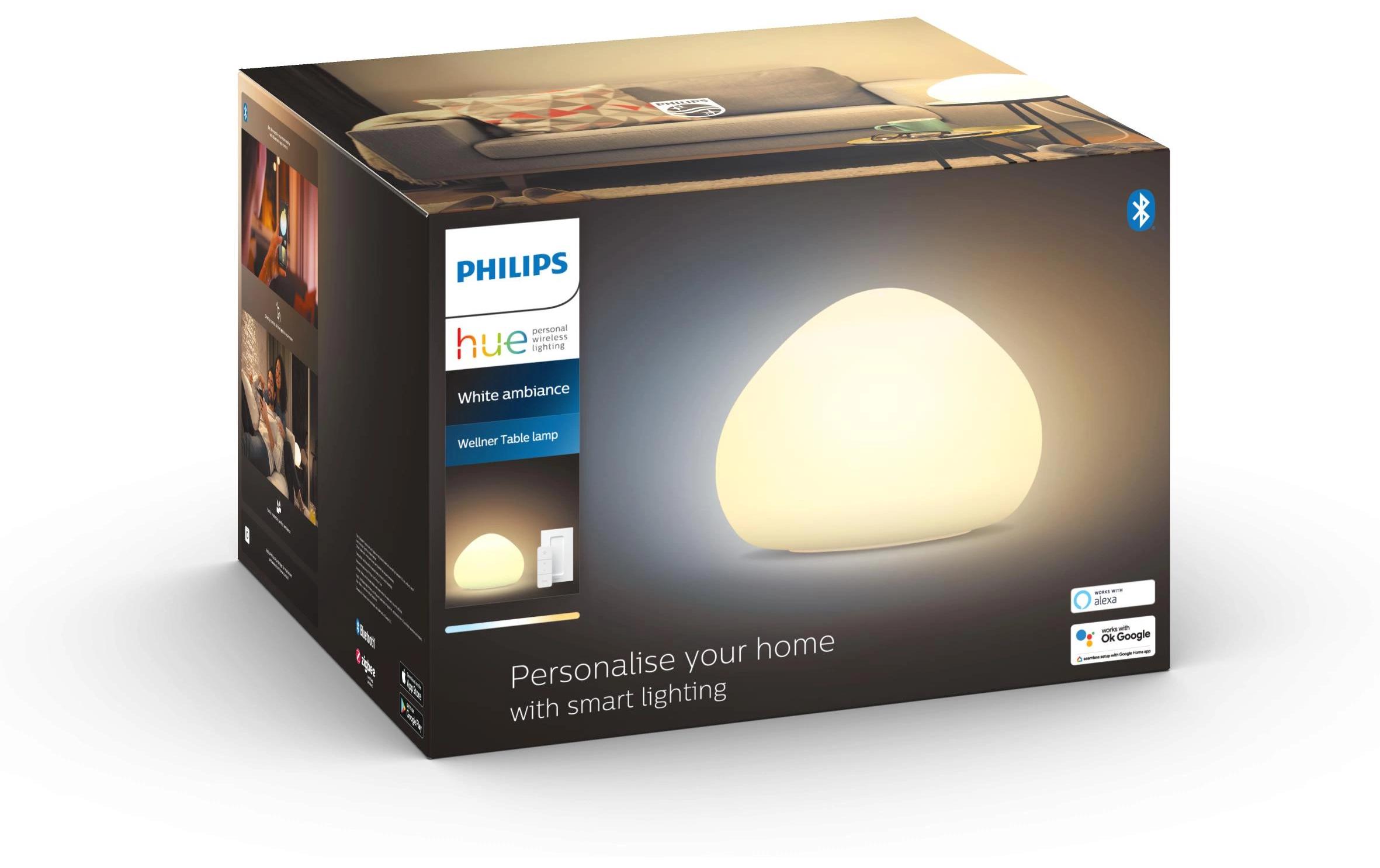 Tischleuchte White Ambiance, Wellner, E27, 8 W, Weiss<br>Tischleuchte